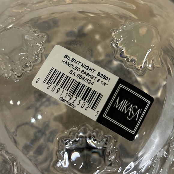 VTG Mikasa Silent Night Christmas Crystal Basket with Box - Picture 11 of 12